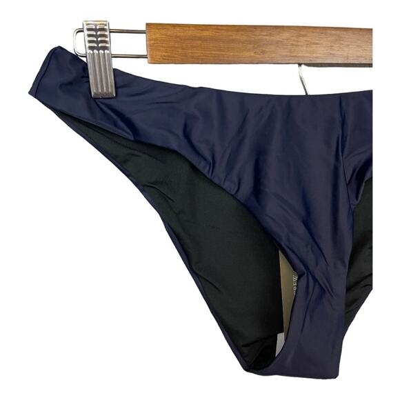 J. Crew Curved Waist Cheeky Bikini Bottom in Navy Size M NWT‎ - Picture 5 of 8